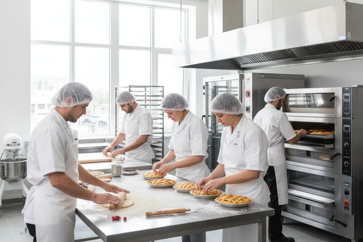Andy's Pie team baking together